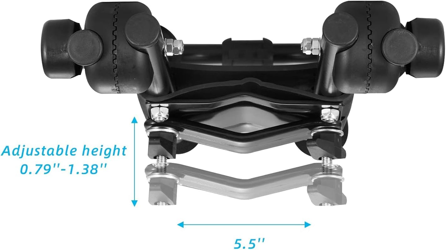 Folding Kayak Rack, 2 Pairs J-Bar Heave Duty Steel Roof Rack Carrier with 4 Pcs Tie down Straps for Canoe/Sup/Kayaks/Surfboard/Ski Board Mount on Crossbar Suv/Car/Truck/Vehicle, Black