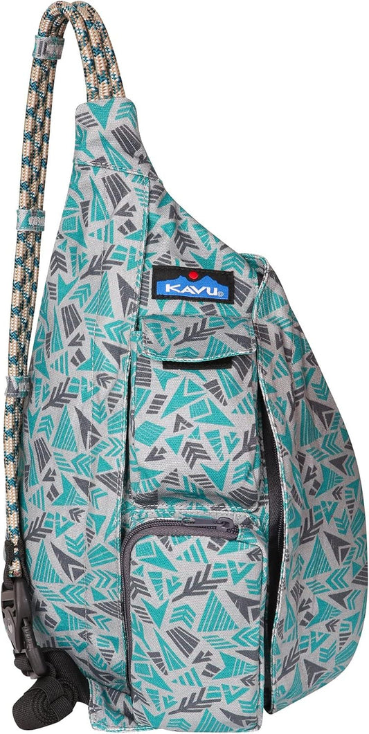 Mini Organic Rope Bag Sling Crossbody Backpack - Arrow Mix