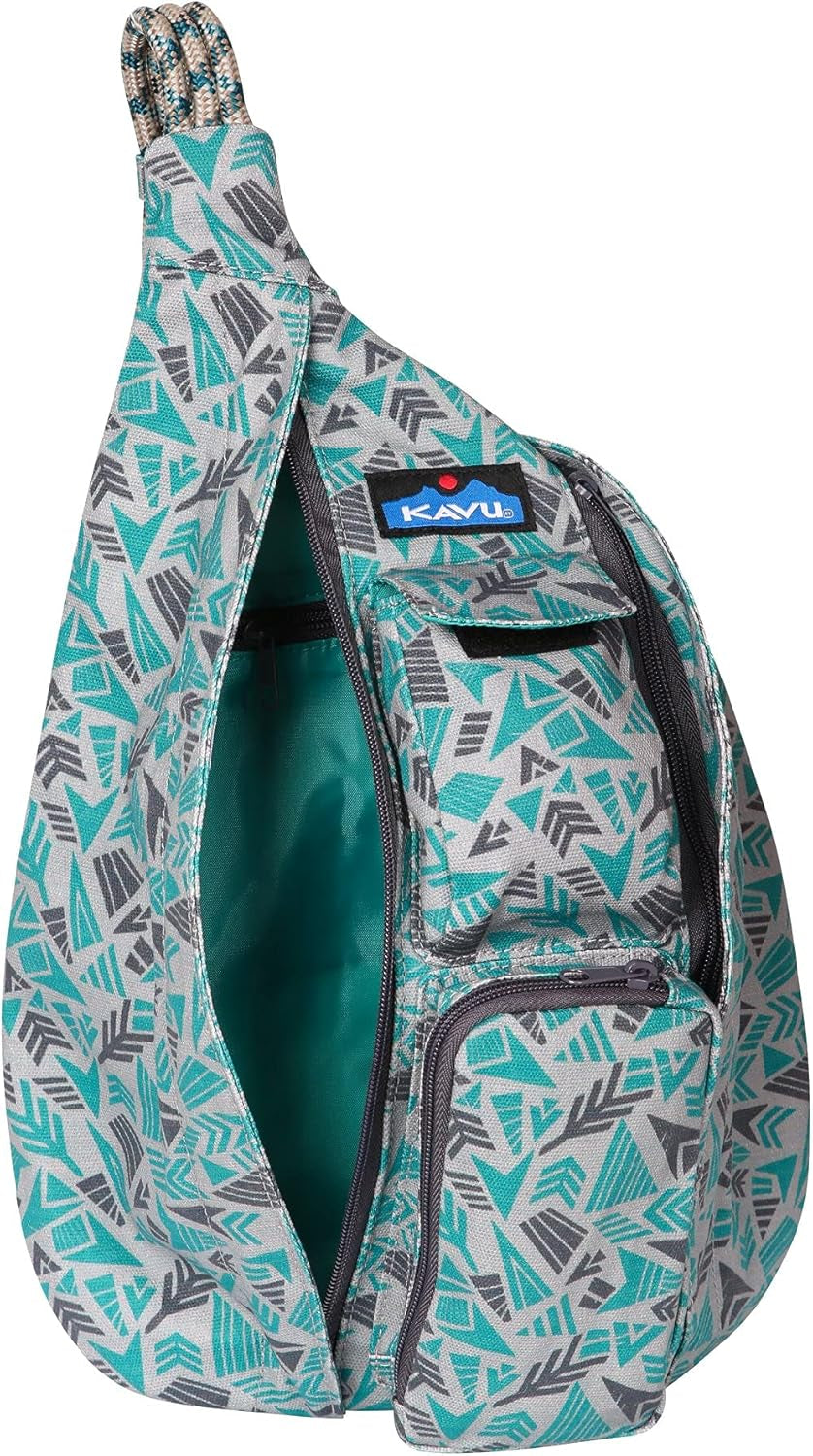 Mini Organic Rope Bag Sling Crossbody Backpack - Arrow Mix